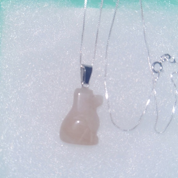 Boho Hippie Agate Dog Sterling Silver Necklace 16” - Picture 6 of 6